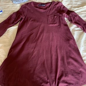 abercrombie  maroon t shirt dress